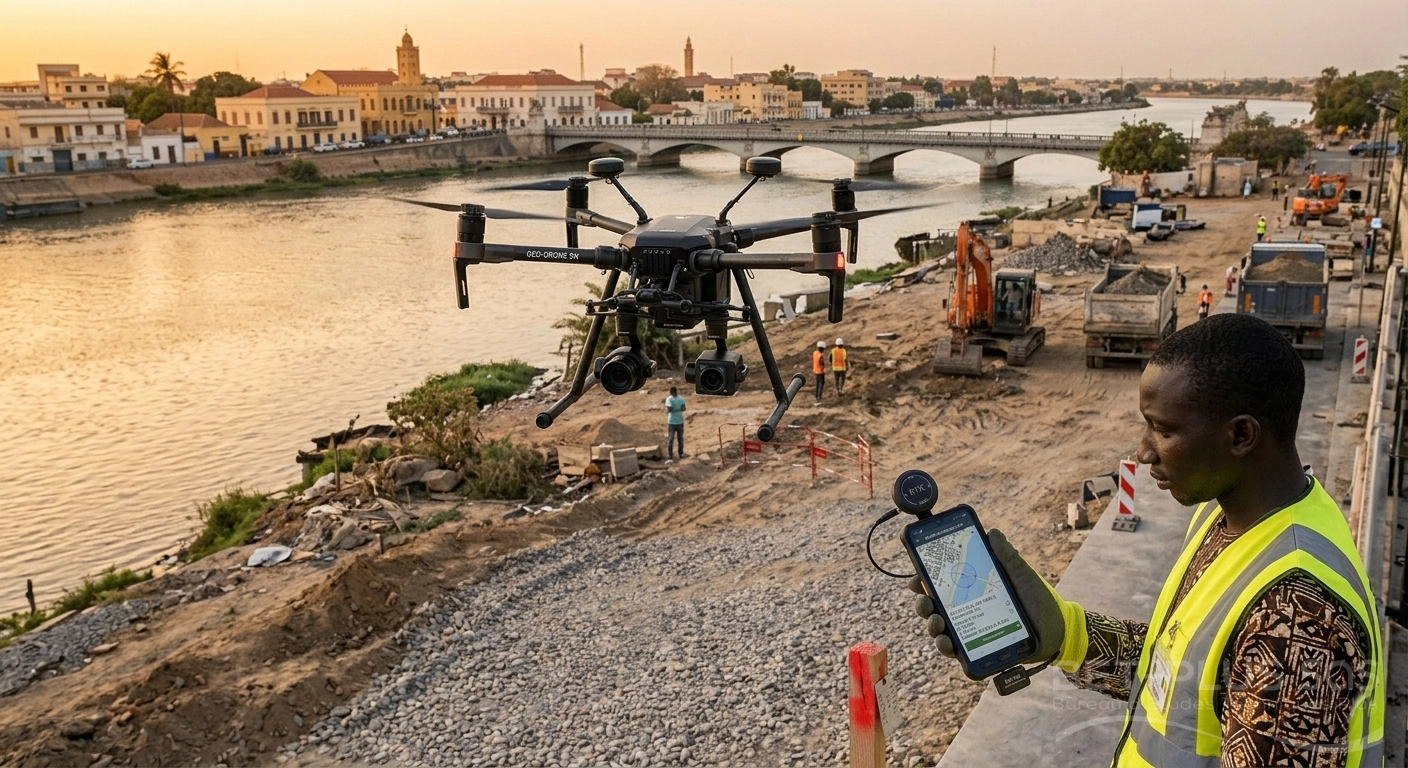 Smartphone GNSS haute précision - Levé topographique mobile au Sénégal